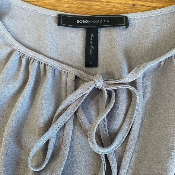 BCBG Maxazria Darell Opal Gray Tunic Long Sleeve Dress Size Medium - Picture 7 of 9